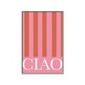 Picture of Ciao Stripes in Pink _GroupedProduct_Rectangle_Portrait_Canvas_Framed_
