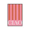 Picture of Ciao Stripes in Pink _GroupedProduct_Rectangle_Portrait_Canvas_Framed_