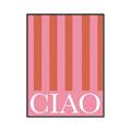 Picture of Ciao Stripes in Pink _GroupedProduct_Rectangle_Portrait_Canvas_Framed_