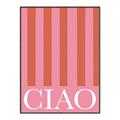 Picture of Ciao Stripes in Pink _GroupedProduct_Rectangle_Portrait_Canvas_Framed_