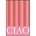 Picture of Ciao Stripes in Pink _GroupedProduct_Rectangle_Portrait_Canvas_Framed_