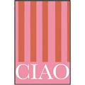 Picture of Ciao Stripes in Pink _GroupedProduct_Rectangle_Portrait_Canvas_Framed_