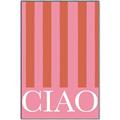 Picture of Ciao Stripes in Pink _GroupedProduct_Rectangle_Portrait_Canvas_Framed_