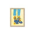 Picture of Sunflower Walk in Blue Shoes _GroupedProduct_Rectangle_Portrait_Framed_Matted_
