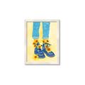 Picture of Sunflower Walk in Blue Shoes _GroupedProduct_Rectangle_Portrait_Framed_Matted_