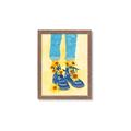 Picture of Sunflower Walk in Blue Shoes _GroupedProduct_Rectangle_Portrait_Framed_Matted_