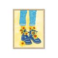 Picture of Sunflower Walk in Blue Shoes _GroupedProduct_Rectangle_Portrait_Framed_Matted_