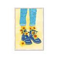 Picture of Sunflower Walk in Blue Shoes _GroupedProduct_Rectangle_Portrait_Framed_Matted_