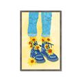 Picture of Sunflower Walk in Blue Shoes _GroupedProduct_Rectangle_Portrait_Framed_Matted_