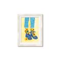 Picture of Sunflower Walk in Blue Shoes _GroupedProduct_Rectangle_Portrait_Framed_Matted_
