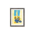 Picture of Sunflower Walk in Blue Shoes _GroupedProduct_Rectangle_Portrait_Framed_Matted_