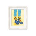 Picture of Sunflower Walk in Blue Shoes _GroupedProduct_Rectangle_Portrait_Framed_Matted_