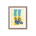Picture of Sunflower Walk in Blue Shoes _GroupedProduct_Rectangle_Portrait_Framed_Matted_