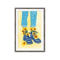 Picture of Sunflower Walk in Blue Shoes _GroupedProduct_Rectangle_Portrait_Framed_Matted_