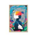 Picture of Luminous Blue Girl _GroupedProduct_Rectangle_Portrait_Framed_Matted_