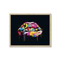 Picture of Graffiti Glow Lips _GroupedProduct_Rectangle_Landscape_Framed_Matted_