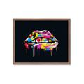 Picture of Graffiti Glow Lips _GroupedProduct_Rectangle_Landscape_Framed_Matted_