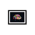 Picture of Graffiti Glow Lips _GroupedProduct_Rectangle_Landscape_Framed_Matted_