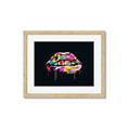 Picture of Graffiti Glow Lips _GroupedProduct_Rectangle_Landscape_Framed_Matted_
