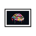 Picture of Graffiti Glow Lips _GroupedProduct_Rectangle_Landscape_Framed_Matted_