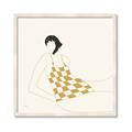 Picture of Lady in Squares _GroupedProduct_Square_Framed_Matted_