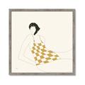 Picture of Lady in Squares _GroupedProduct_Square_Framed_Matted_