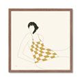 Picture of Lady in Squares _GroupedProduct_Square_Framed_Matted_