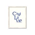 Picture of Cest La Vie in Blue _GroupedProduct_Rectangle_Portrait_Framed_Matted_