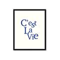 Picture of Cest La Vie in Blue _GroupedProduct_Rectangle_Portrait_Framed_Matted_