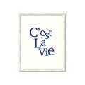 Picture of Cest La Vie in Blue _GroupedProduct_Rectangle_Portrait_Framed_Matted_