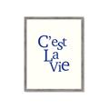 Picture of Cest La Vie in Blue _GroupedProduct_Rectangle_Portrait_Framed_Matted_