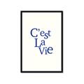 Picture of Cest La Vie in Blue _GroupedProduct_Rectangle_Portrait_Framed_Matted_