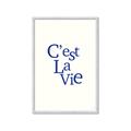 Picture of Cest La Vie in Blue _GroupedProduct_Rectangle_Portrait_Framed_Matted_