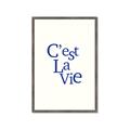 Picture of Cest La Vie in Blue _GroupedProduct_Rectangle_Portrait_Framed_Matted_