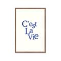 Picture of Cest La Vie in Blue _GroupedProduct_Rectangle_Portrait_Framed_Matted_