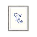 Picture of Cest La Vie in Blue _GroupedProduct_Rectangle_Portrait_Framed_Matted_