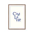 Picture of Cest La Vie in Blue _GroupedProduct_Rectangle_Portrait_Framed_Matted_