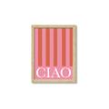 Picture of Ciao Stripes in Pink _GroupedProduct_Rectangle_Portrait_Framed_Matted_