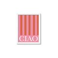 Picture of Ciao Stripes in Pink _GroupedProduct_Rectangle_Portrait_Framed_Matted_