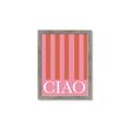 Picture of Ciao Stripes in Pink _GroupedProduct_Rectangle_Portrait_Framed_Matted_
