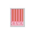 Picture of Ciao Stripes in Pink _GroupedProduct_Rectangle_Portrait_Framed_Matted_