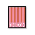 Picture of Ciao Stripes in Pink _GroupedProduct_Rectangle_Portrait_Framed_Matted_