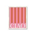 Picture of Ciao Stripes in Pink _GroupedProduct_Rectangle_Portrait_Framed_Matted_