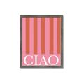 Picture of Ciao Stripes in Pink _GroupedProduct_Rectangle_Portrait_Framed_Matted_