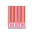Picture of Ciao Stripes in Pink _GroupedProduct_Rectangle_Portrait_Framed_Matted_