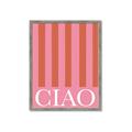 Picture of Ciao Stripes in Pink _GroupedProduct_Rectangle_Portrait_Framed_Matted_