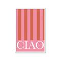 Picture of Ciao Stripes in Pink _GroupedProduct_Rectangle_Portrait_Framed_Matted_