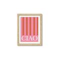 Picture of Ciao Stripes in Pink _GroupedProduct_Rectangle_Portrait_Framed_Matted_