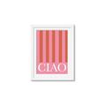 Picture of Ciao Stripes in Pink _GroupedProduct_Rectangle_Portrait_Framed_Matted_