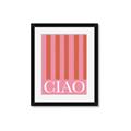 Picture of Ciao Stripes in Pink _GroupedProduct_Rectangle_Portrait_Framed_Matted_